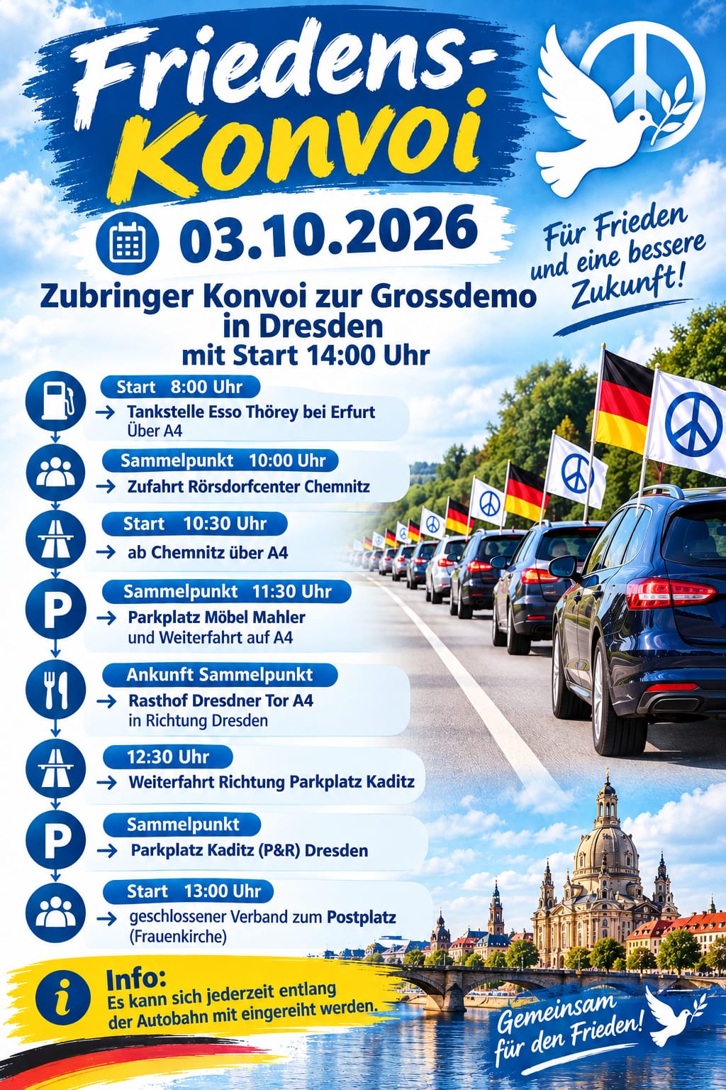 Friedens-Konvoi | 03.10. | nach DD