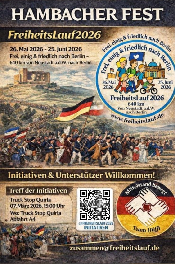 26.05. - 25.06. | Freiheitslauf | Neustadt a.d.W. nach Berlin