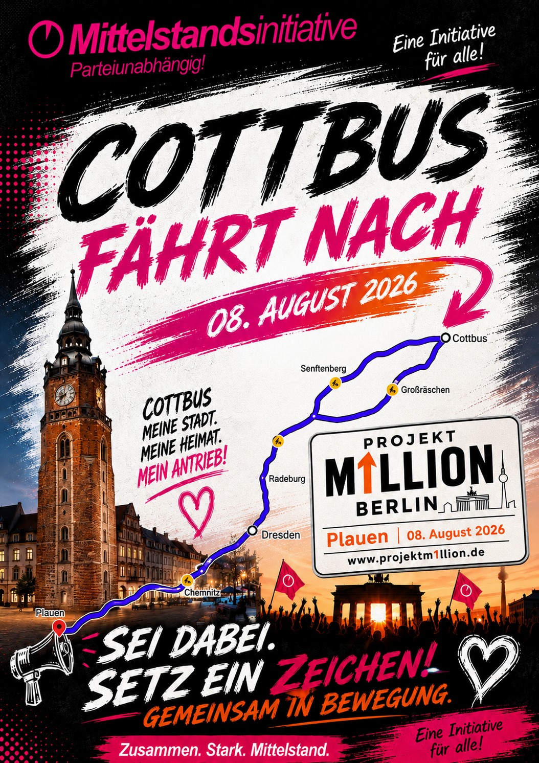 Projekt 1 Million | 08.08. | Cottbus Pirna