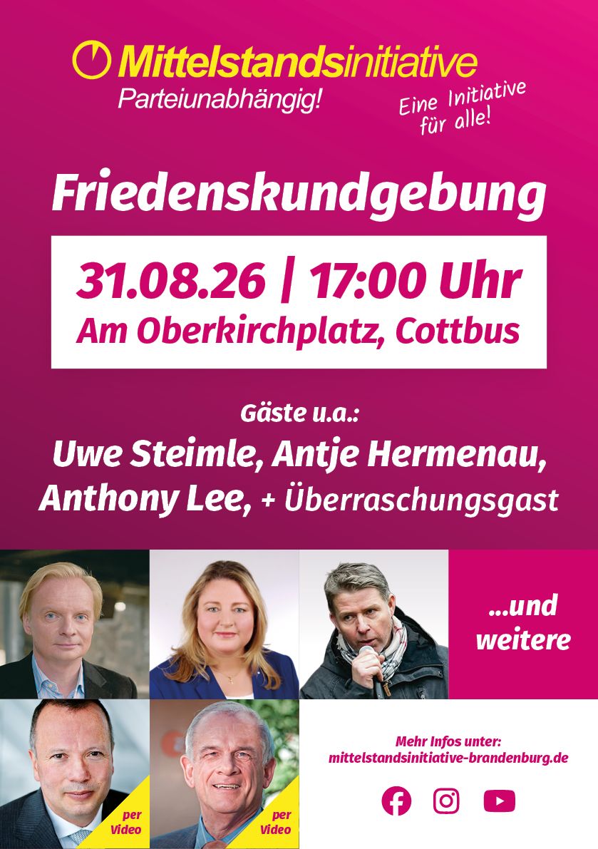 Friedenskundgebung | 31.08. | Cottbus 
