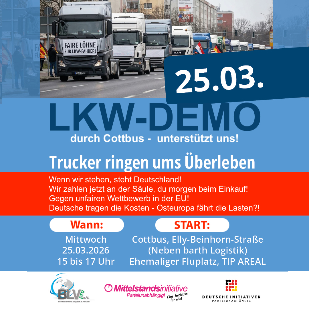 LKW Demo | 25.03. | Cottbus