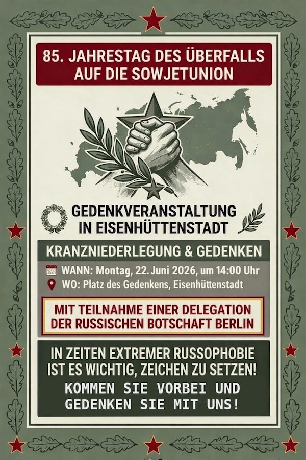 22.06. | Gedenkveranstaltung Eisenhüttenstadt 