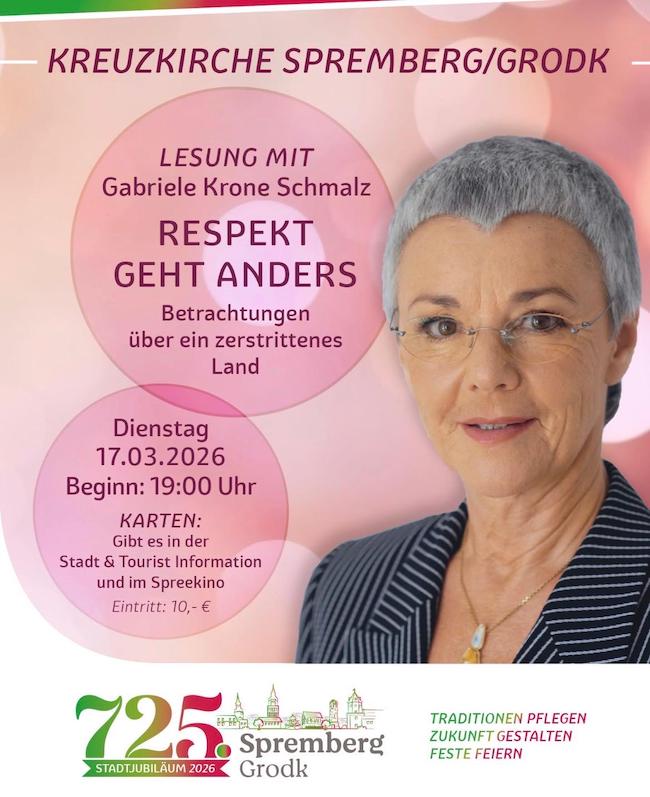 17.02. Gabriele Krone Schmalz | Kreuzkirche Spremberg