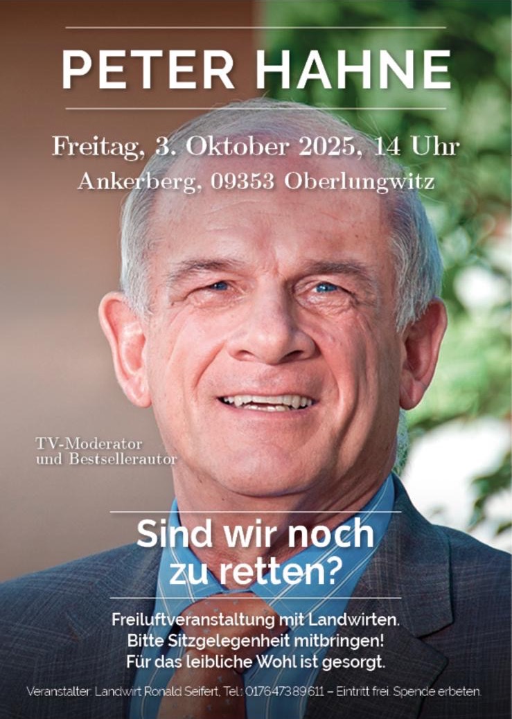 Peter Hahne, 03.10.2025 Oberlungwitz