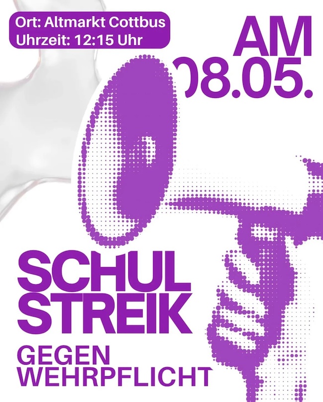 Schulstreik gegen Wehrpflicht | 08.05. | Cottbus