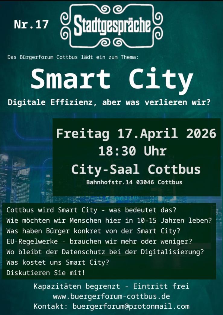 17.04. | digitale Effizienz, was verlieren wir? | Cottbus