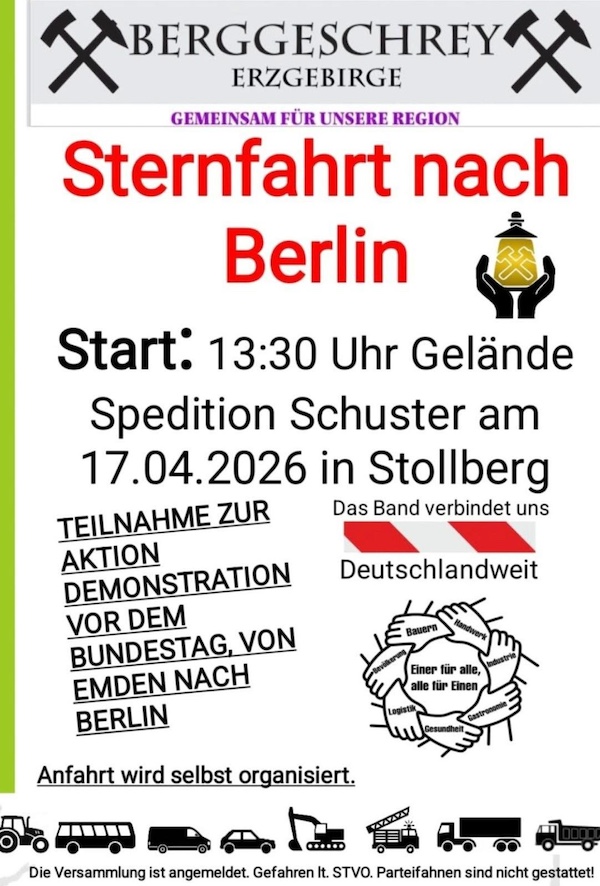 17.04. | Sternfahrt nach Berlin